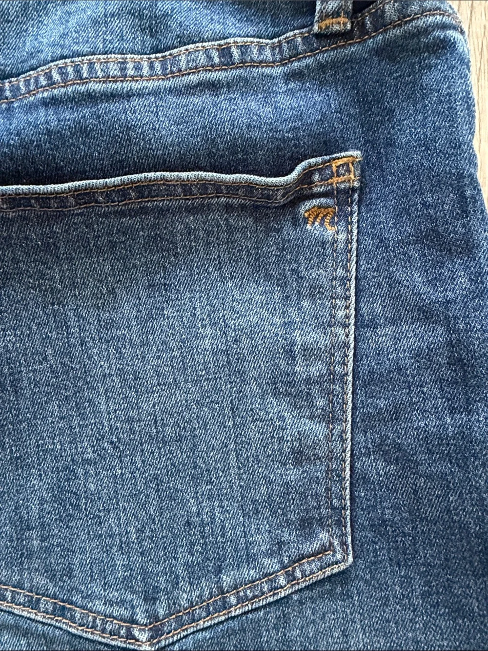 Madewell Distressed Dark Blue Denim Cutoff Shorts